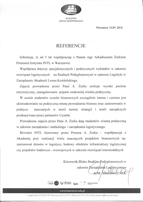 Referencje Akademia Leona Koźminskiego